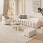Modern and Good Quality Simple Curved  Sofa for Bedroom or Living Room  with Different Colors