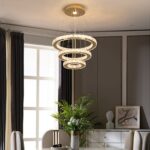 3 Rings Led Living Room hang Lamp Modern Luxury Chandelier Geometric Interior Lighting